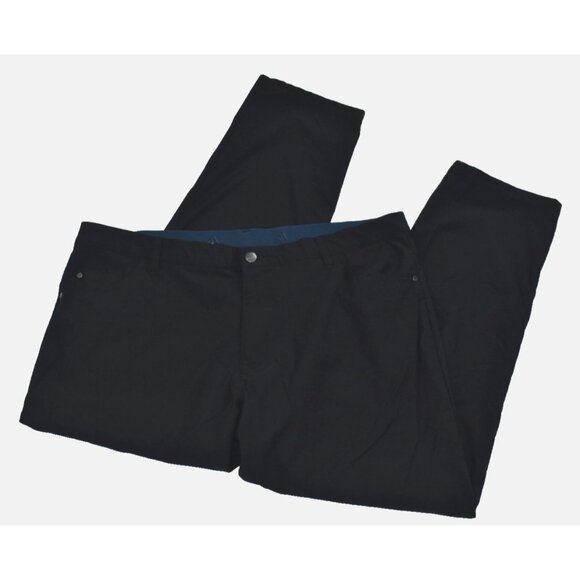 Adidas Golf Go-To 5 Pocket Men's Pants Size 40X30 Black Primegreen Tapered Fit - Picture 1 of 15